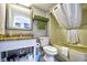 Small bathroom with tub shower and granite vanity at 2401 S Ocean Blvd. # 363, Myrtle Beach, SC 29577