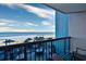 Oceanfront balcony view with patio furniture and beach access at 2401 S Ocean Blvd. # 363, Myrtle Beach, SC 29577