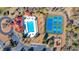 Aerial view of community pool, tennis, pickleball at 274 Avenue Of The Palms, Myrtle Beach, SC 29579