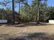 Empty backyard with tall trees and a lamp post at 2958 Mary Hines Ln., Georgetown, SC 29440