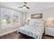 Bedroom with a queen bed and beach-themed decor at 304 Spartina Ct., North Myrtle Beach, SC 29582