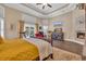 Main bedroom with hardwood floors and a fireplace at 4375 Winged Foot Ct., Myrtle Beach, SC 29579