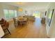 Bright dining room with hardwood floors and view to living room at 4881 Dahlia Ct. # 101, Myrtle Beach, SC 29577