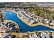 Aerial view of houses and a lake in a community at 58 Long Creek Dr., Murrells Inlet, SC 29576