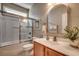 Clean bathroom featuring a tub shower combo and updated vanity at 58 Long Creek Dr., Murrells Inlet, SC 29576