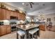 Spacious kitchen with an island and views to the living room at 58 Long Creek Dr., Murrells Inlet, SC 29576