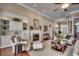 Spacious living room with a fireplace and built-in shelving at 58 Long Creek Dr., Murrells Inlet, SC 29576