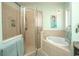 Bathroom with shower and garden tub at 5808 Bridlewood Rd., North Myrtle Beach, SC 29582