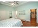 Main bedroom with walk-in closet and hardwood floors at 5808 Bridlewood Rd., North Myrtle Beach, SC 29582