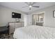 Bright bedroom with a comfortable bed and a workspace at 603 Plantation Dr., Surfside Beach, SC 29575