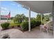 Relaxing front porch with white wicker chairs, overlooking the neighborhood at 648 Twinflower Dr., Little River, SC 29566