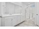 Bathroom with double vanity, large shower, and tile flooring at 692 Cherry Blossom Dr., Murrells Inlet, SC 29576