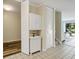 Hallway with built-in storage and linen closet at 800 Egret Circle # 57, Little River, SC 29566