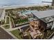 Aerial view of Black Drum Brewing with beach views, outdoor seating, and recreational areas at 8560 Queensway Blvd. # 706, Myrtle Beach, SC 29572