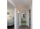 Hallway that connects the main bedroom and bathroom with decorative items that add to the space's appeal at 8560 Queensway Blvd. # 706, Myrtle Beach, SC 29572