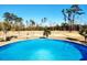 Refreshing in-ground pool surrounded by lush landscaping, creating a private backyard oasis at 926 Eula Dr., Conway, SC 29526