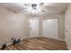 Room featuring wood-look floors, neutral paint and a ceiling fan at 1100 Possum Trot Rd. # H234, North Myrtle Beach, SC 29582
