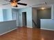 Loft area with hardwood floors and ceiling fan at 1266 Harvester Circle, Myrtle Beach, SC 29579