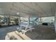 Covered patio with picnic table and string lights at 147 Anglers Dr., Murrells Inlet, SC 29576