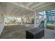 Covered patio area with stairs and storage bin at 147 Anglers Dr., Murrells Inlet, SC 29576