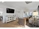 Living area with stylish furniture and built-in shelving at 147 Anglers Dr., Murrells Inlet, SC 29576