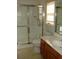Bathroom with shower/tub combo, vanity, and toilet at 148 Junco Circle, Longs, SC 29568