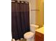 Clean bathroom with shower curtain and toilet at 148 Junco Circle, Longs, SC 29568