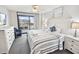 Ocean view bedroom with king-size bed and balcony access at 201 74Th Ave. N # 701, Myrtle Beach, SC 29572