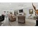 Open living room and kitchen with hardwood floors at 2305 Ameron Ct., North Myrtle Beach, SC 29582