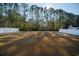 Large backyard with tall trees and white fence at 265 Encore Circle, Myrtle Beach, SC 29579