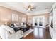 Bright living room with hardwood floors and access to backyard at 278 Seagrass Loop, Myrtle Beach, SC 29588