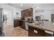 Modern kitchen with stainless steel appliances and granite countertops at 3348 Merganser Dr., Conway, SC 29527