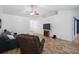 Living room with vaulted ceiling, recliner, and sofa at 3348 Merganser Dr., Conway, SC 29527