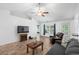 Spacious living room with a fireplace and access to the kitchen at 3348 Merganser Dr., Conway, SC 29527