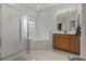 Elegant bathroom with a corner tub, walk-in shower, and vanity at 394 Blackberry Ln., Myrtle Beach, SC 29579