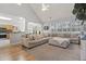 Open-concept living room with hardwood floors and access to the kitchen at 394 Blackberry Ln., Myrtle Beach, SC 29579