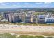 Aerial view of resort, highlighting its beachfront location and surrounding neighborhood at 4800 S Ocean Blvd. # 1023, North Myrtle Beach, SC 29582