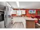 Updated kitchen featuring stainless steel appliances and a breakfast bar at 500 Fairway Village Dr. # 1-O, Myrtle Beach, SC 29588