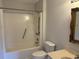 Clean bathroom with shower/tub combo and a large mirror at 5001 Little River Rd. # W-402, Myrtle Beach, SC 29577
