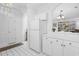 White kitchen cabinets and stainless steel appliances at 5750 Oyster Catcher Dr. # 1124, North Myrtle Beach, SC 29582