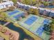Aerial view of tennis and pickleball courts at 5905 South Kings Hwy. # 908 C, Myrtle Beach, SC 29575