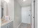 Small bathroom with sink and stack of towels at 5905 South Kings Hwy. # 908 C, Myrtle Beach, SC 29575