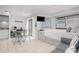 Studio living room with bed, sofa, and dining table at 5905 South Kings Hwy. # 908 C, Myrtle Beach, SC 29575