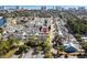 Aerial view shows the community close to the ocean, various businesses, and lake at 618 3Rd Ave. S # 4D, North Myrtle Beach, SC 29582