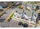 Aerial view showcasing the property's layout, including parking, patios, and proximity to nearby streets at 618 3Rd Ave. S # 4D, North Myrtle Beach, SC 29582