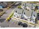 Aerial view showcasing the property's layout, including parking, patios, and proximity to nearby streets at 618 3Rd Ave. S # 4D, North Myrtle Beach, SC 29582