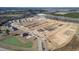 Aerial view of new homes and lots under construction in a new development at 7350 Meadow Walk Loop, Loris, SC 29569