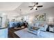Living room with vaulted ceilings, hardwood floors, and a cozy atmosphere at 804 Crumpet Ct. # 1151, Myrtle Beach, SC 29579