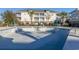 Empty community pool with apartment building in background at 804 Crumpet Ct. # 1151, Myrtle Beach, SC 29579