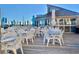 Outdoor dining at the restaurant, offering a relaxed atmosphere at 9550 Shore Dr. # 1226, Myrtle Beach, SC 29572